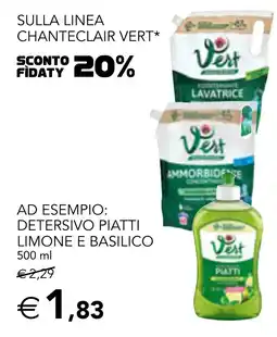 Esselunga Sulla linea chanteclair vert, detersivo piatti limone e basilico offerta