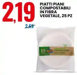 Eurospin Piatti piani compostabili in fibra vegetale offerta