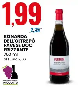 Eurospin Bonarda dell'oltrepò pavese doc frizzante offerta