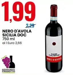 Eurospin Nero d'avola sicilia doc offerta