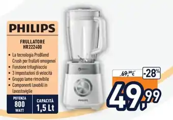 Unieuro Philips Frullatore HR222400 offerta