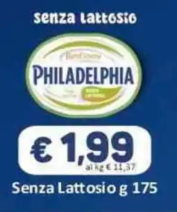 Sidis PHILADELPHIA Senza Lattosio offerta