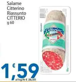 Sidis Salame Citterino Riassunto CITTERIO offerta