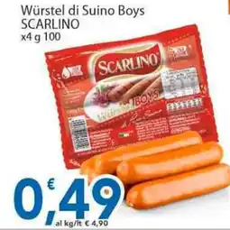 Sidis Würstel di Suino Boys SCARLINO offerta