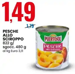 Eurospin Puertosol pesche allo sciroppo offerta