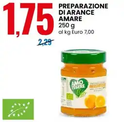 Eurospin Amo essere bio preparazione di arance amare offerta