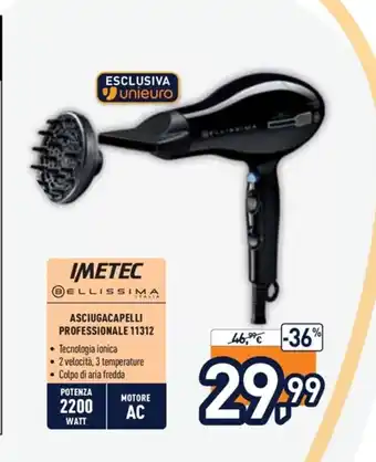 Unieuro IMETEC Bellissima Italia Asciugacapelli Professionale 11312 offerta