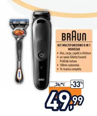 Unieuro Braun Kit Multifunzione 8 in 1 MGK5260 offerta