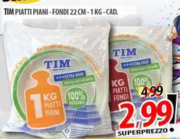 Il Genio Supermercato Tim piatti piani-fondi 22 cm offerta