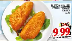 Il Genio Supermercato Filetto di merluzzo leggeri e croccanti johnson offerta
