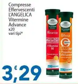 Sidis Compresse Effervescenti L'ANGELICA Vitermine Advance offerta