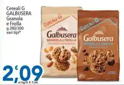 Sidis Cereali G GALBUSERA Granola e Frolla offerta