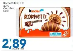Sidis Kornetti KINDER Cioccolato, Latte offerta