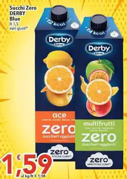 Sidis Succhi Zero DERBY Blue offerta