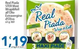 Sidis Real Piada STER Maxi Wrap&Roll all'Olio Extravergine d'Oliva offerta