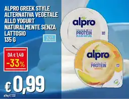 Galassia Alpro greek style alternativa vegetale allo yogurt naturalmente senza lattosio offerta