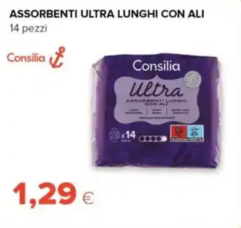 Consilia assorbenti ultra lunghi con ali