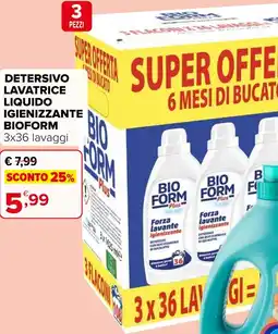 Iperal Detersivo lavatrice liquido igienizzante BIOFORM offerta