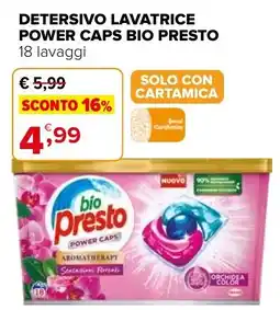 Iperal Detersivo lavatrice power caps BIO PRESTO offerta
