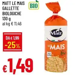 Galassia Matt le mais gallette biologiche offerta