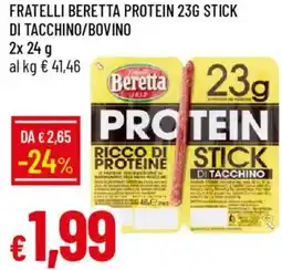 Galassia Fratelli beretta protein 23g stick di tacchino/bovino offerta