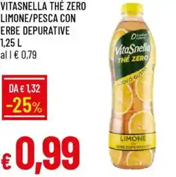 Galassia Vitasnella thé zero limone/pesca con erbe depurative offerta