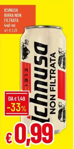 Galassia Ichnusa birra non filtrata offerta