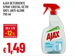 Galassia Ajax detergente spray cristal vetri 100% anti-alone offerta