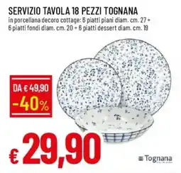 Galassia Servizio tavola 18 pezzi TOGNANA offerta