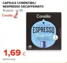 Tigre Consilia capsule compatibili nespresso decaffeinato offerta
