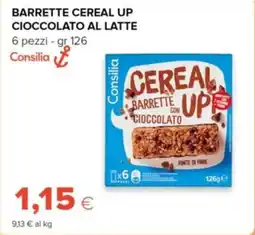 Tigre Consilia barrette cereal up cioccolato al latte offerta