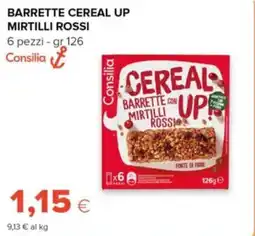 Tigre Consilia barrette cereal up mirtilli rossi offerta