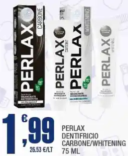 Splendidi e Splendenti Perlax dentifricio carbone/whitening offerta