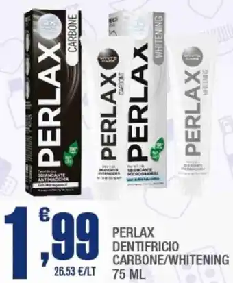 Splendidi e Splendenti Perlax dentifricio carbone/whitening offerta
