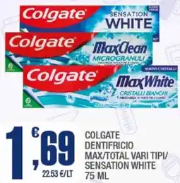 Splendidi e Splendenti Colgate dentifricio max/total/ sensation white offerta
