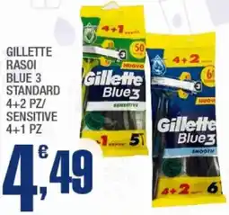 Splendidi e Splendenti Gillette rasoi blue 3 standard 4+2 pz/ sensitive 4+1 pz offerta
