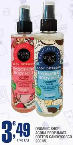 Splendidi e Splendenti Organic shop acqua profumata cotton candy/cocco offerta