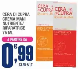Splendidi e Splendenti Cera di cupra crema mani nutriente/ riparatrice offerta