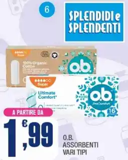 Splendidi e Splendenti O.B. assorbenti offerta
