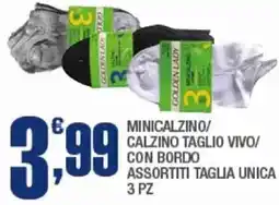 Splendidi e Splendenti Minicalzino/ calzino taglio vivo/ con bordo assortiti taglia unica offerta