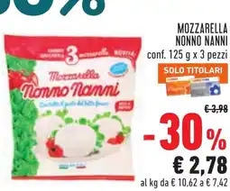 Conad Mozzarella NONNO NANNI offerta