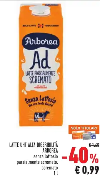 Latte uht alta digeribilità ARBOREA