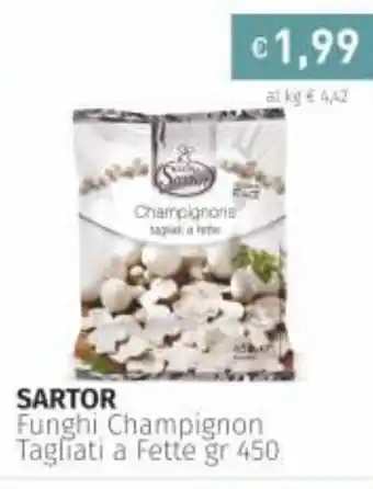 Prezzemolo e Vitale Sartor Funghi Champignon Tagliati a Fette 450gr offerta
