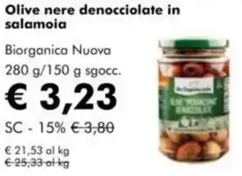 NaturaSì Olive nere denocciolate in salamoia Biorganica Nuova offerta