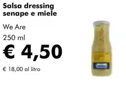 NaturaSì Salsa dressing senape e miele We Are offerta