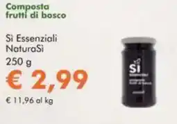 NaturaSì Composta frutti di bosco Si Essenziali NaturaSi offerta