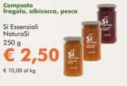 NaturaSì Composta fragola, albicocca, pesca Si Essenziali NaturaSi offerta