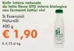 NaturaSì Kefir intero naturale da latte fieno STG intero biologico con fermenti lattici vivi Si Essenziali NaturaSi offerta