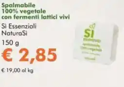 NaturaSì Spalmabile 100% vegetale con fermenti lattici vivi Si Essenziali NaturaSi offerta