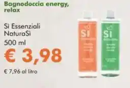 NaturaSì Bagnodoccia energy, relax Si Essenziali NaturaSi offerta